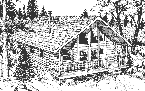 Trapper:Artistic Line Drawing -Sierra Log Homes