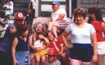 Mom, Dad and a Bunch of the Family in Back Yard Cincy