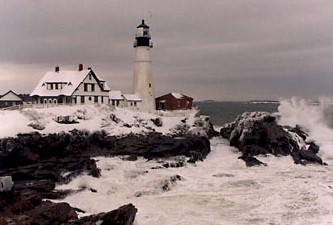 Portland Headlight in winter, Portland, Maine