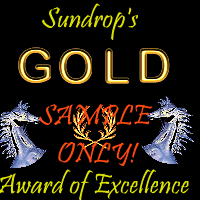 Sundrop's Gold Award of Excellence