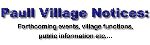Paull Village Noticeboard