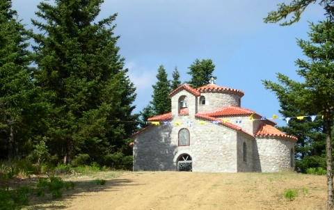the approach to the new church