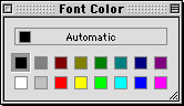 MS Word Font Color Pallet