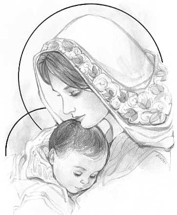 Blessed Virgin Mary holding Infant Jesus