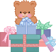 Bear with lots of pretty packages