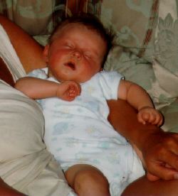Photo of Abigail asleep