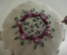 Silk Ribbon Embroidered Top