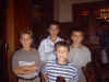 Greg, Maycee, Baylee, Michael at the Beaufort Inn 9/2000