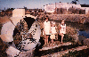 Waterwheel dwarfs the children