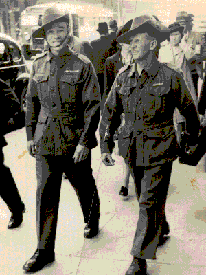 Andy and Gil Fernee marching