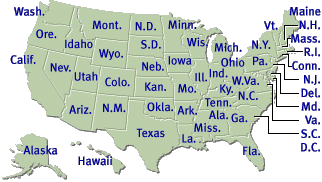 Map of USA
