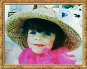 Katie playing dress-up