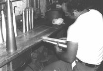 forming 'feet' for metal pipes