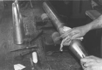 attaching the foot to the pipe