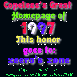 Copeless's 1997 Award