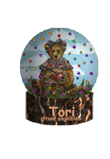 bear with sparklers globe
