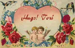 2 angeles in a heart