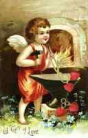 angel boy at a smithy