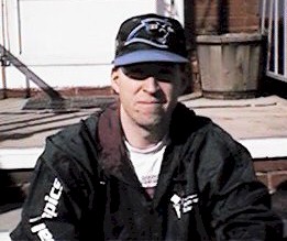 Doug sitting on his front porch steps Apr. 2nd, 1999