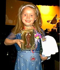 Linsey with her awards