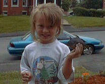Linsey with a Fish for Noah 6 Jun 99