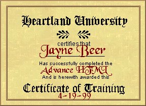 HTML Diploma No.2 from Heartland University