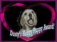 Dusty's Happy Puppy Award