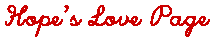 Hope's Love Page
