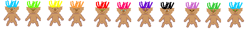 Trolls with Rainbow Hair!