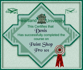 [ My Heartland University Paint Shop Pro 101 Diploma ]