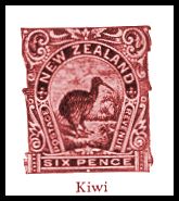 1898 NZ Stamp - kiwi