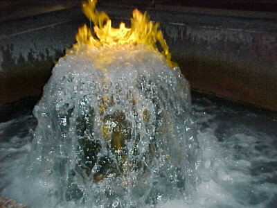 the flaming water