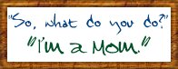 So what do you do?? I am a MOM!