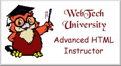 HTML Instructor and Web Tech University Link