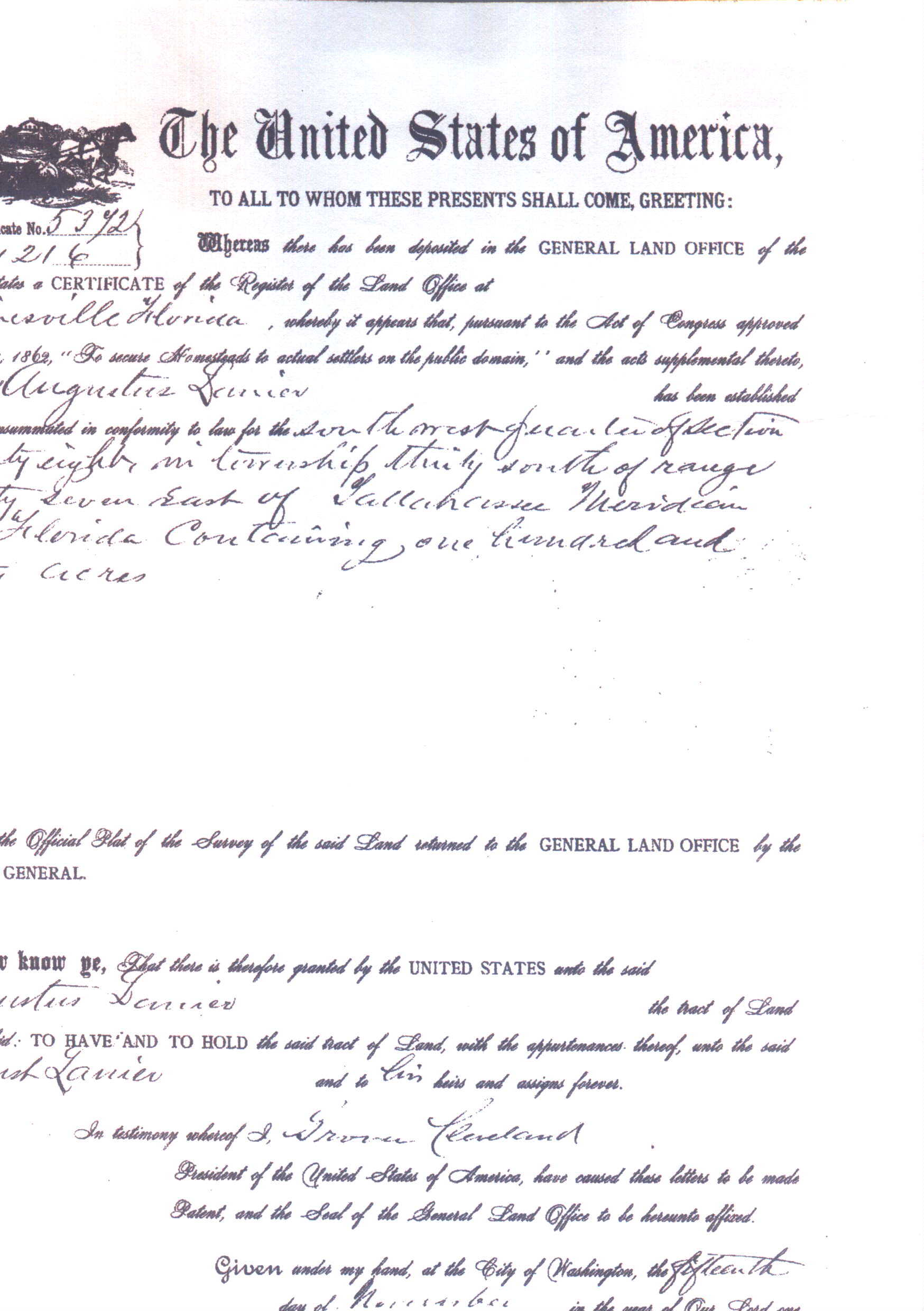 Grandfather's Certificate