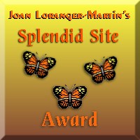 Splendid Site Award with three mid-size butterflies