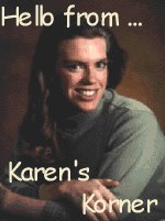 Hello from Karen's Korner including her photo