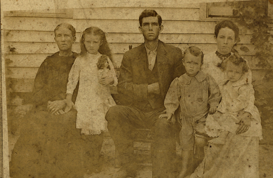 Josephine O'Neal Self with her son and his family