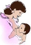 Graphic of mom nursing baby