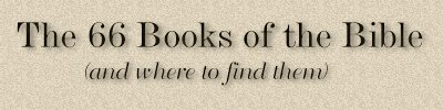 The 66 Books of the Bible, and where to find them