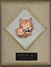 Tiger Award Plaque