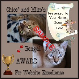 Cloe'and Miko's Bengal Award