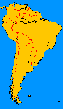 Map of South America - from Online Map Creation