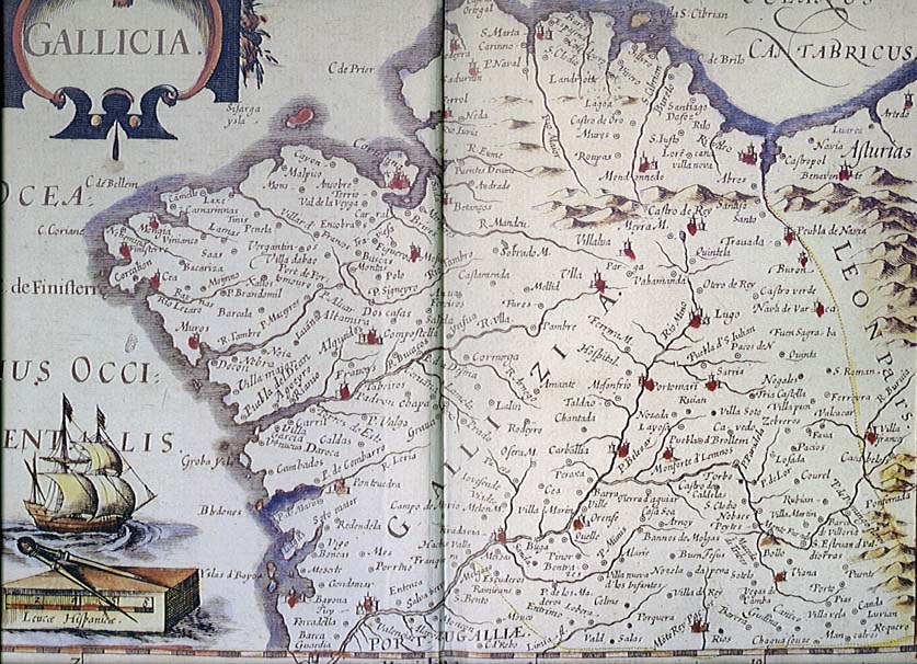 mapa de Galiza do S.XVIII