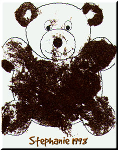 Bear made from coffee