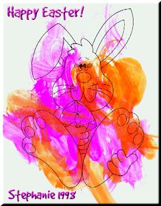Easter Bunny painting