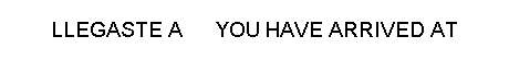 Llegaste a