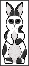 Broken Black Standup Bunny