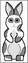 Broken Gray Standup Bunny