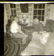 Pup and Grampa playing checkers
